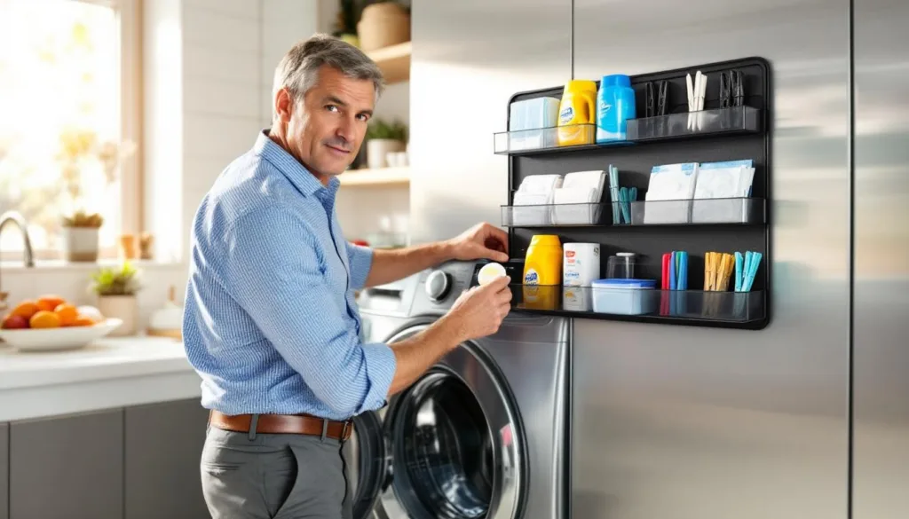 ein haushaltsexperte erklärt, wie ein magnetstreifen deine waschkammer besser organisiert und für mehr ordnung sorgt.