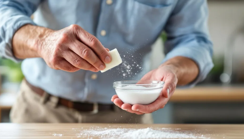 ein rentner zeigt, wie man mit einfachem natron küchenschwämme effektiv reinigt und bakterien sicher reduziert – praktische tipps für mehr hygiene in der küche.