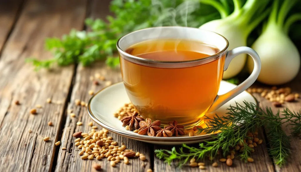 entdecke, wie fenchel-anis-kümmel-tee schnell und effektiv dein völlegefühl lindert und dein wohlbefinden steigert.