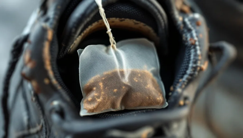 entdecken sie, wie ein trockener teebeutel in sportschuhen unangenehme gerüche effektiv verhindert und für frische füße sorgt.