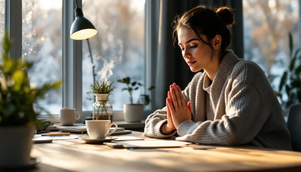 entdecken sie einen achtsamkeits-trick, der weder meditation noch pause erfordert und effektiv stress im winter-büro reduziert.