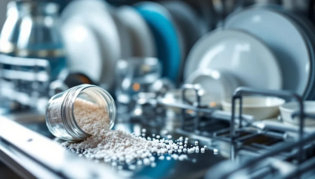 dieses salz reinigt ihre spülmaschine effektiv und kostengünstig – keine teuren pulver oder tabs nötig für strahlend sauberes geschirr.